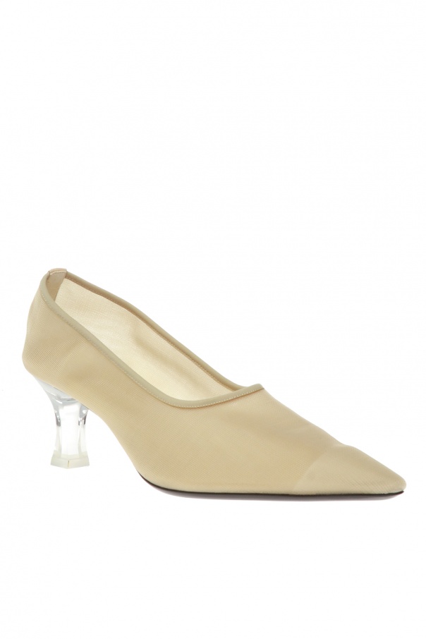 the row sharp leather pumps